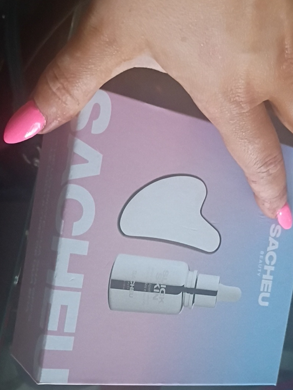 Sacheu Beauty Hydrating Primer with White Gua Sha - Pink